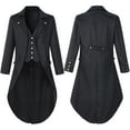 thumbnail image 1 of Qiggri Men's Steampunk Vintage Tailcoat Jacket Gothic Victorian Frock Coat Uniform Halloween Costume, 1 of 3