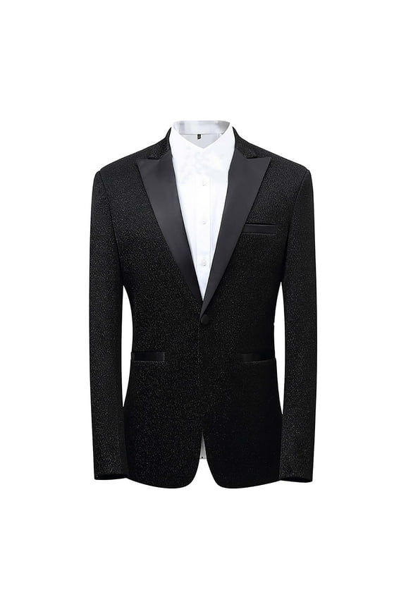 Men's Tuxedo Jacket Slim Fit Shawl Lapel Blazer One Button Suit Jackets for Party Prom Wedding Dinner