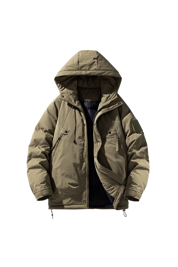 Men's Waterproof Ski Jacket Winter Snow Coat Warm Hooded Raincoat Windproof Windbreakers