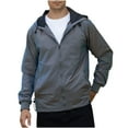 thumbnail image 1 of Qiggri Men's Windbreaker with Hood Lightweight Windproof Water Resistant Hooded Jacket for Running Hiking Travel, 1 of 1