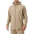 thumbnail image 1 of Qiggri Men's Windbreaker with Hood Lightweight Windproof Water Resistant Hooded Jacket for Running Hiking Travel, 1 of 1