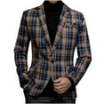thumbnail image 1 of Qiggri Mens Plaid Blazer Sports Coat Casual Slim Fit Checkered Blazer for Men Wedding, 1 of 7