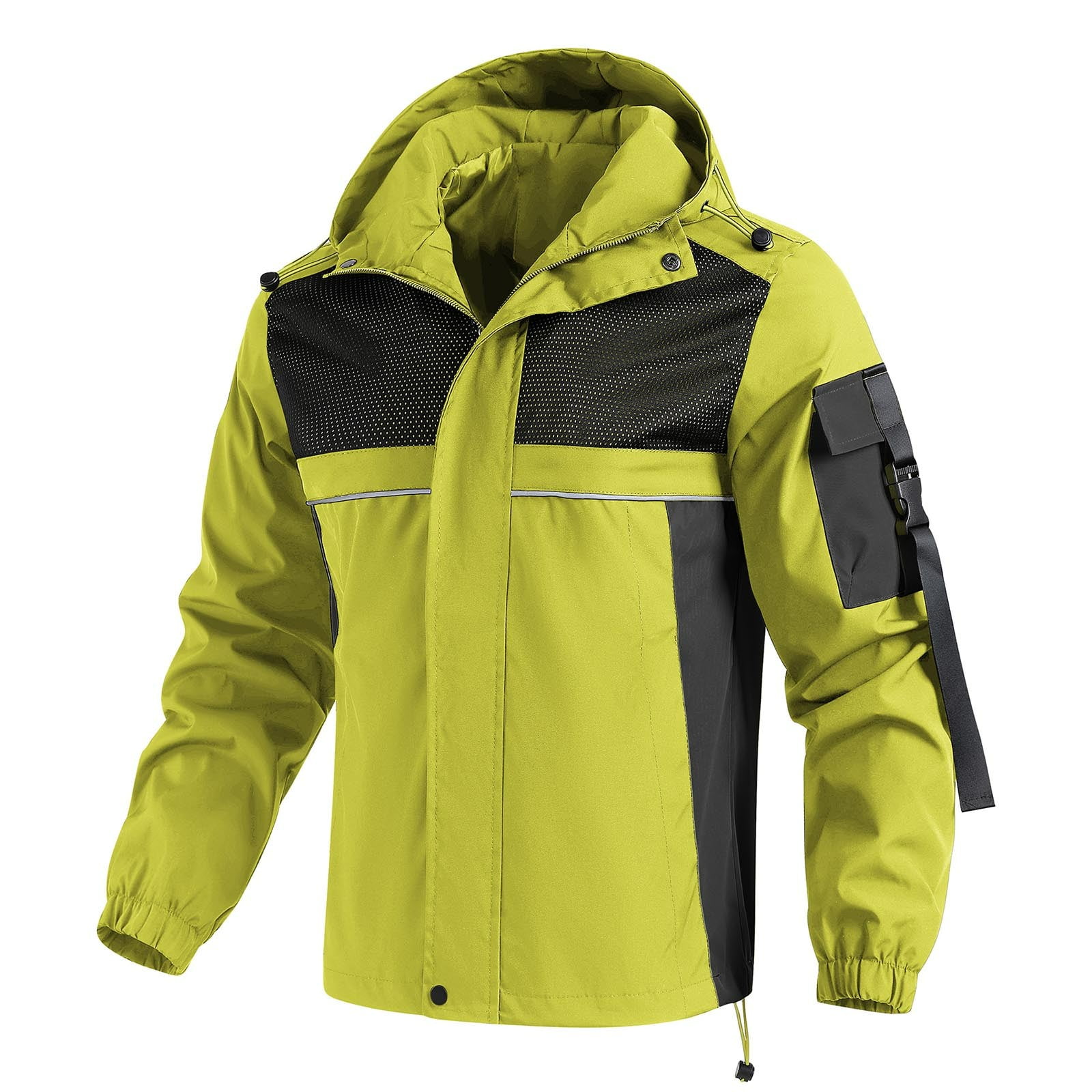 Qiggri Mens Waterproof Raincoat Lightweight Rain Jackets Outdoor Rain ...