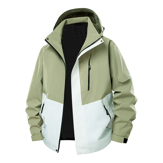 Qiggri Mens Windproof Jacket Waterproof Lightweight Mountain Sport Jacket for Men Hooded Windbreaker Raincoat