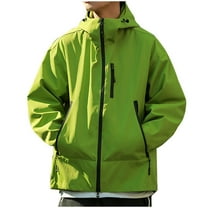 Qiggri Mens Windproof Jacket Waterproof Lightweight Mountain Sport Jacket for Men Hooded Windbreaker Raincoat