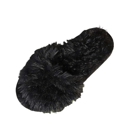 Qiggri Women's Furry Slippers Comfy Memory Foam Fuzzy Fluffy Slippers Indoor House Shoes Fall Winter 9-9.5