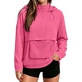 thumbnail image 1 of Qiggri Women's Quarter Zip Pullover Windbreaker Lightweight Waterproof Breathable Drawstring Hem Long Sleeve Outdoor Rain Jacket for Spring Fall Hiking L, 1 of 9