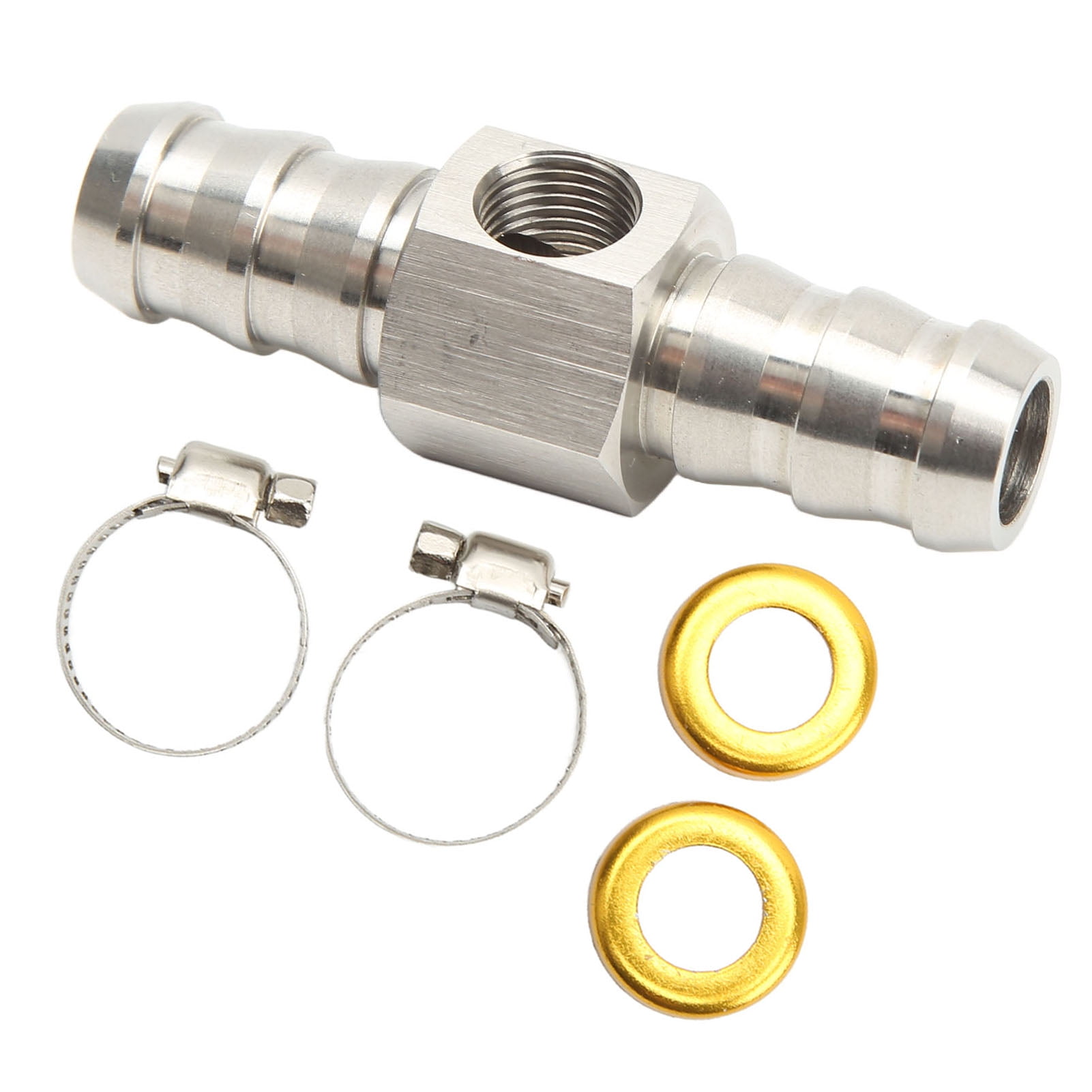 Qiilu Fuel Line T Fitting, Fuel Line T Joint Adapter 304 Stainless