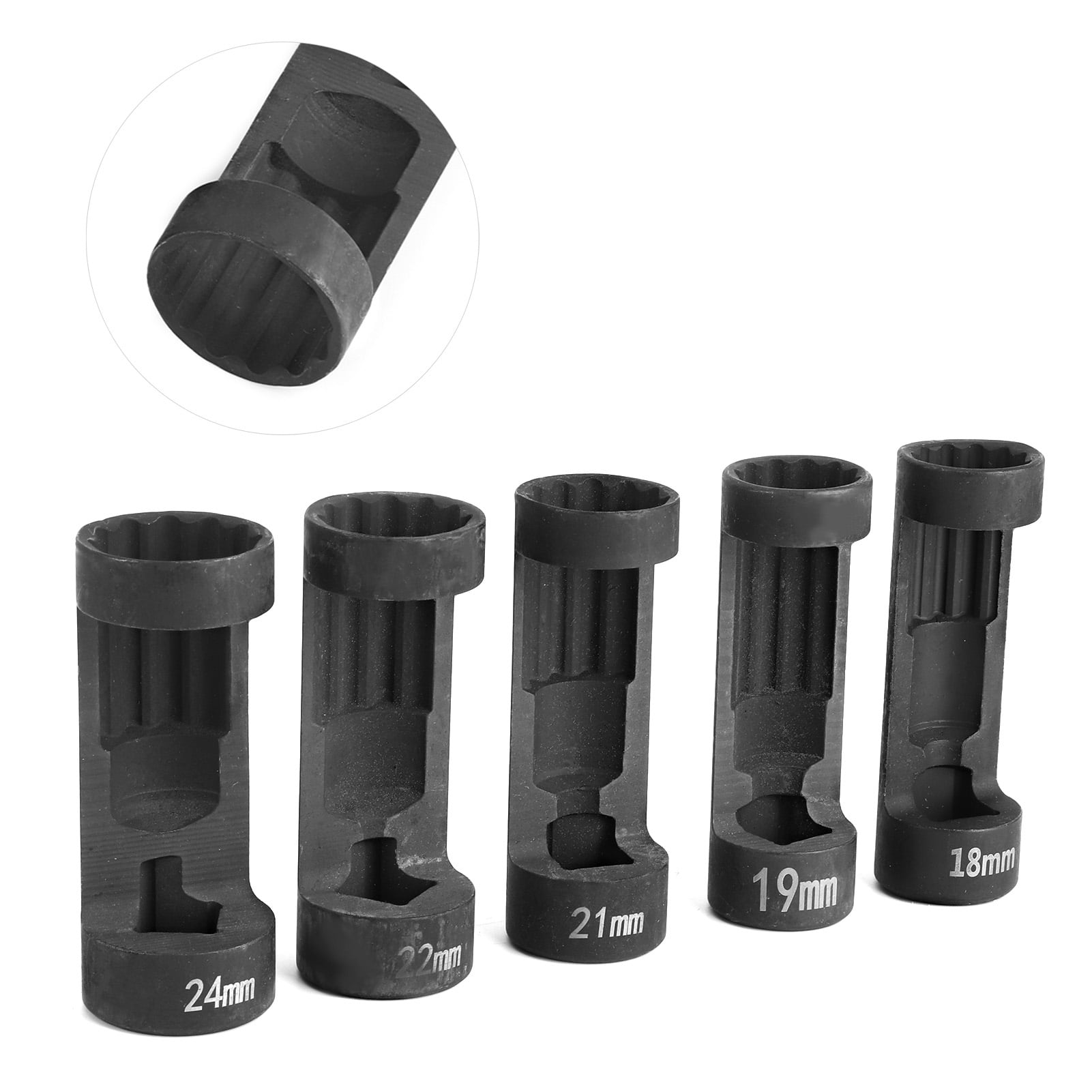 Qiilu Strut Nut Socket 12 Point 1/2 Drive Suspension Strut Removal 18mm