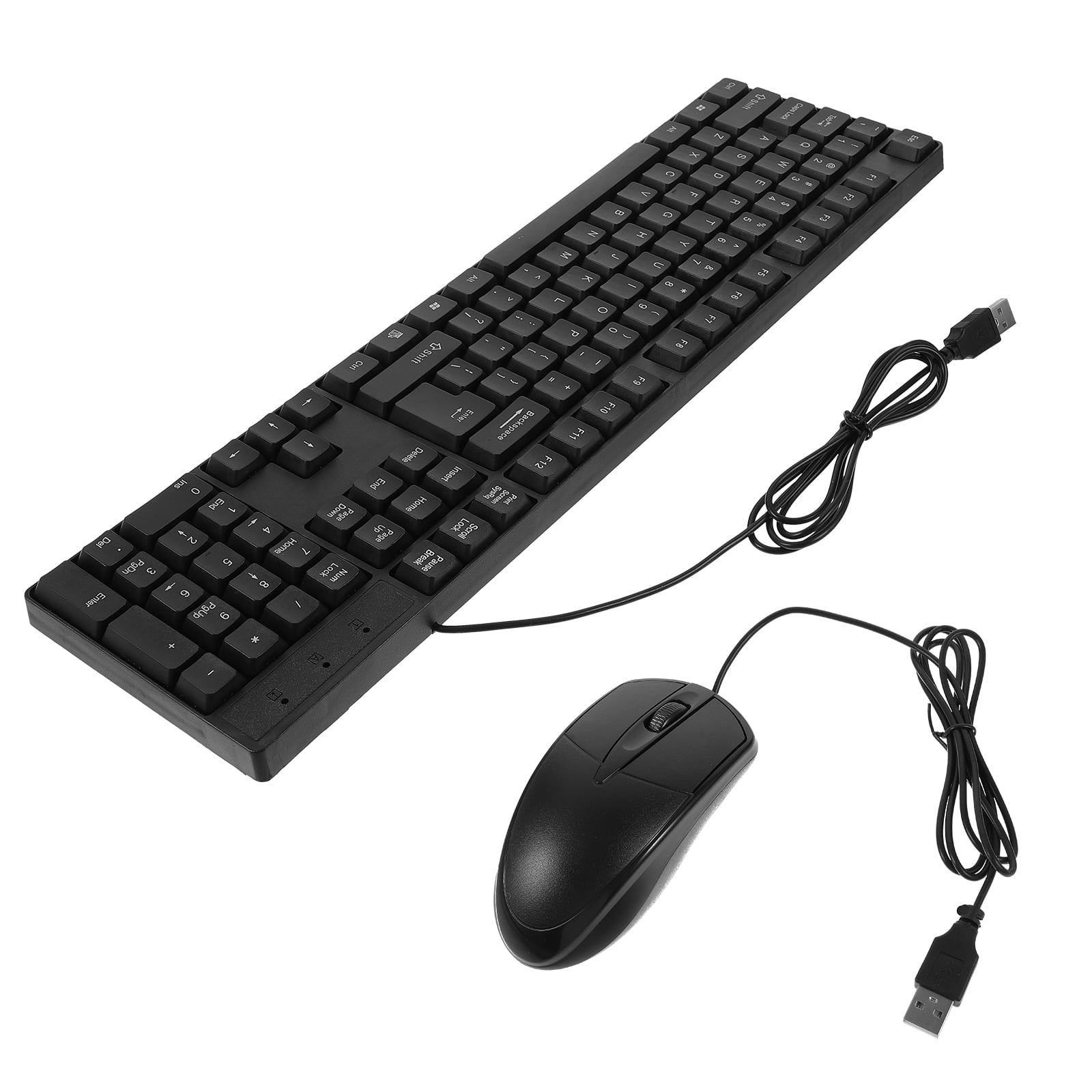 Qijita 1 Set Wired Mouse and Keyboard USB Wired English Letter Keyboard
