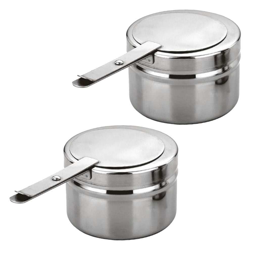 Qijita 2pcs Stainless Steel Fuel Holder with Cover Chafer Canned Heat ...