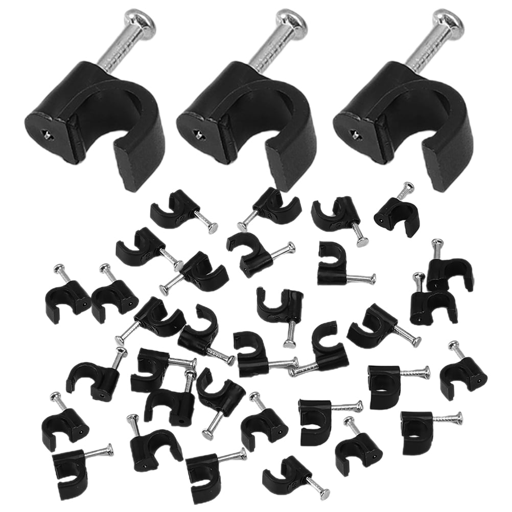 Qijita 400pcs Extension Cord Clips Cable Holder Cord Clips For Wall ...
