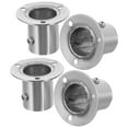 thumbnail image 1 of Qijita 4pcs Stainless Steel Closet Pole Sockets Wardrobe Flange Rod Support Holders, 1 of 6