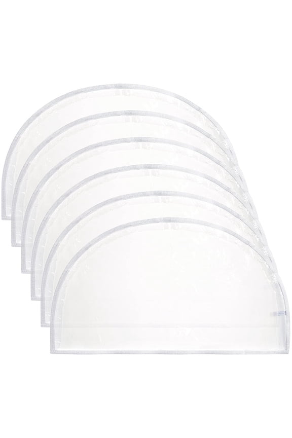 Qijita 6Pcs Garment Shoulder Covers Hanging Garment Protectors Dust Covers for Suit Coats