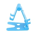 thumbnail image 1 of Qijita Plastic Double Phone Holder Desktop Folding Stand Creative Multifunction Mount for Cellphone Tablet (Blue), 1 of 5