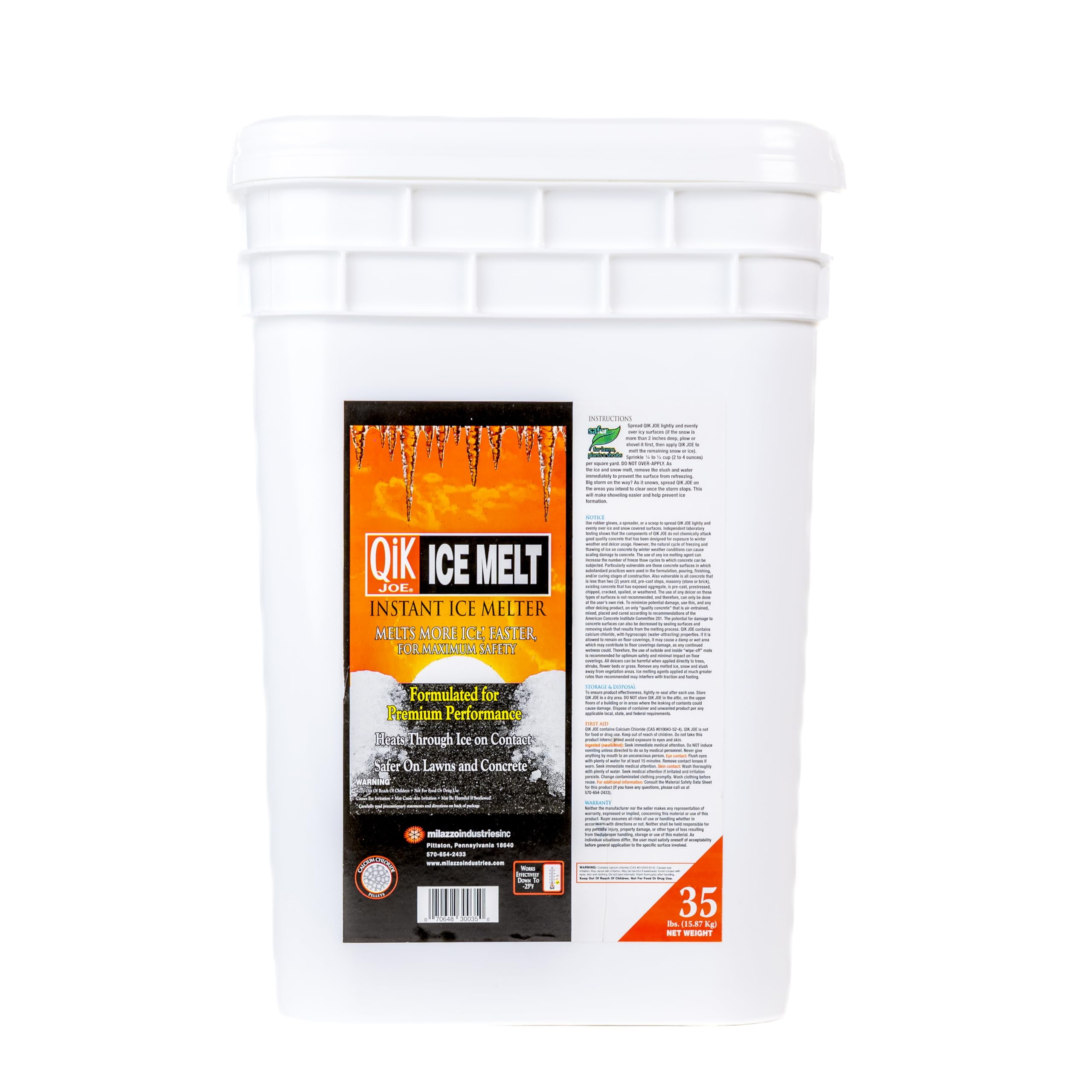 Qik Joe Instant Snow and Ice Melt for Sidewalks, Driveways, Steps, and Parking Lots, Deicer for