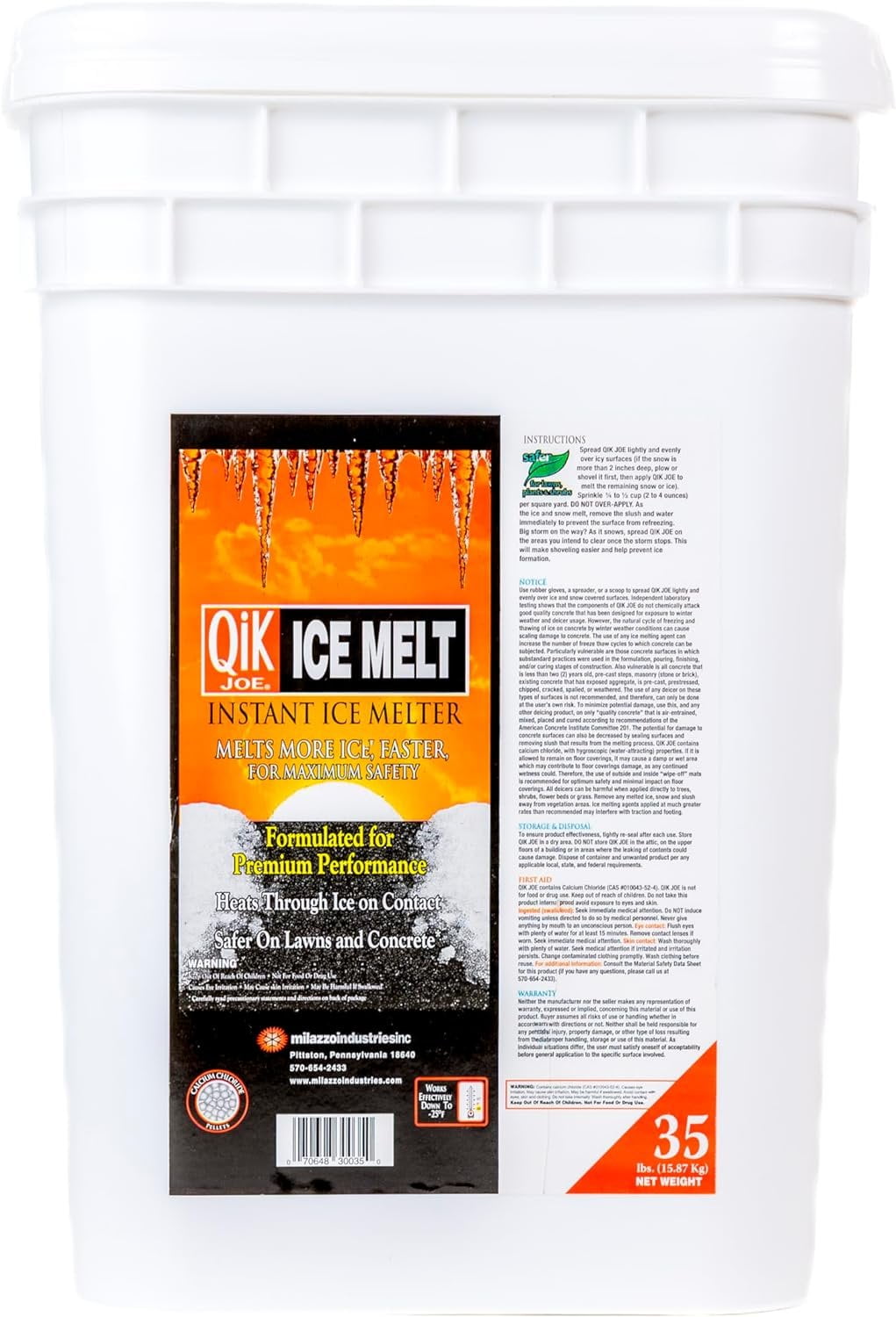 Qik Joe Instant Snow and Ice Melt for Sidewalks, Driveways, Steps, and