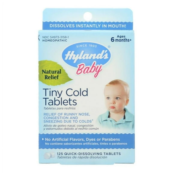 Qikogu Hylands Homeopathic Baby Tiny Cold Tablets - 125 Tablets