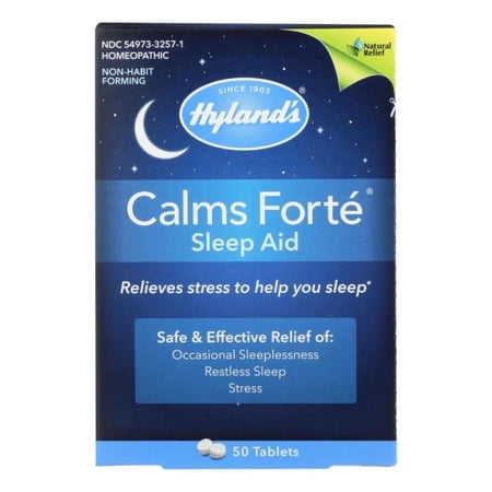 Hylands Calms Forte Sleep Aid Homeopathic Nighttime 50 Tablets