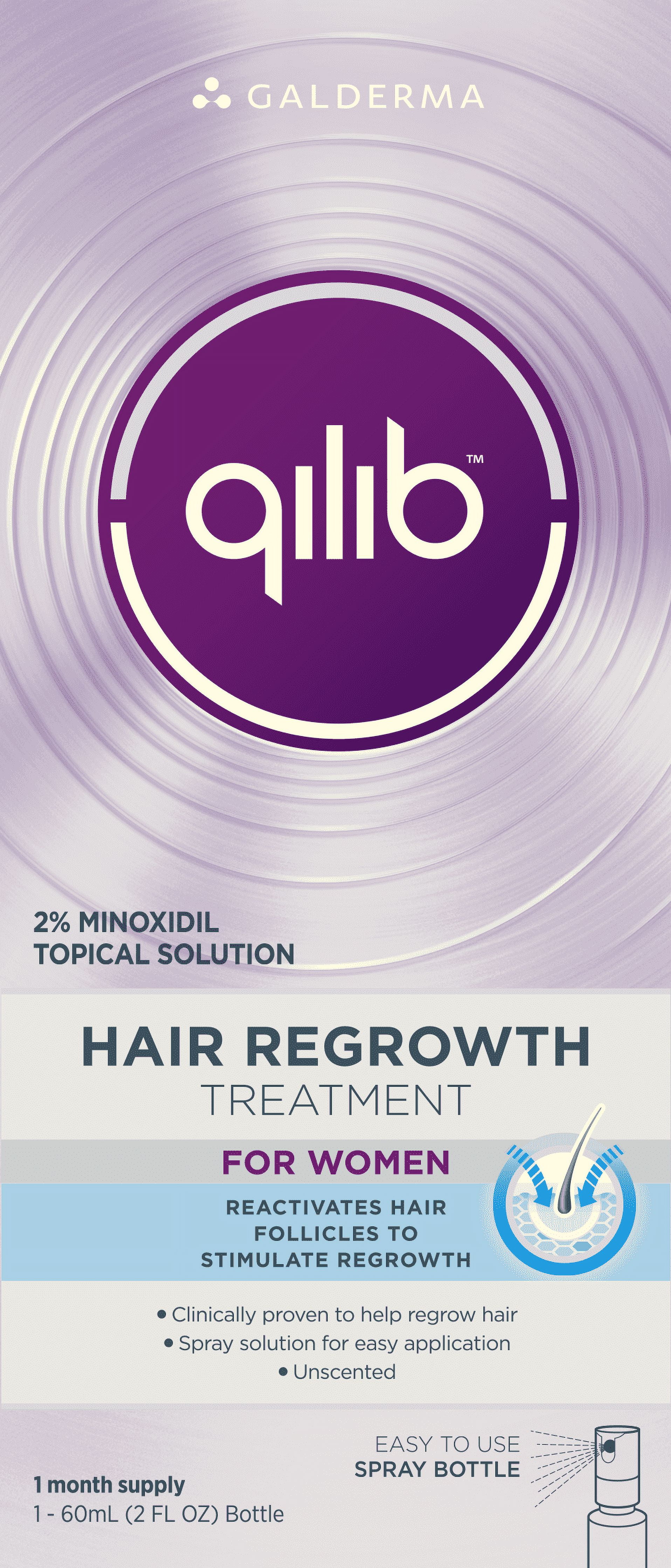 Qilib Hair Regrowth Treatment for Women, 2 Oz