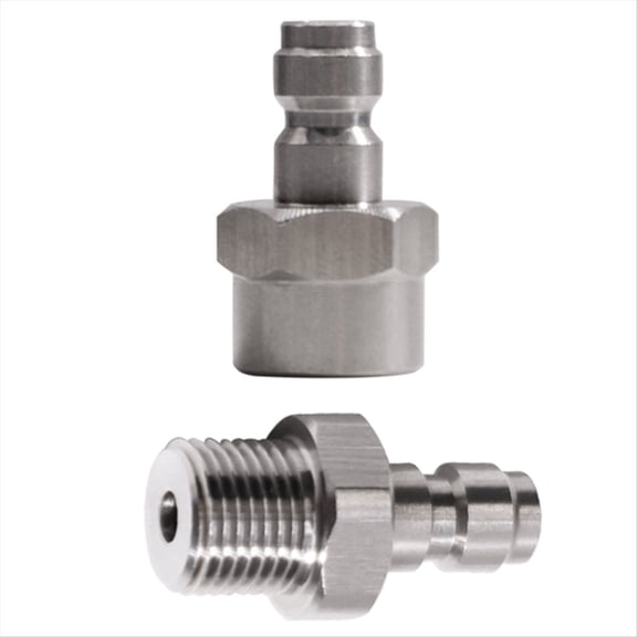 Qilidiba 2 Pcs Universal 8mm Quick-Disconnect Plug Adapter, M11x1 Female Thread and External Thread for Carbon Dioxide Adapter