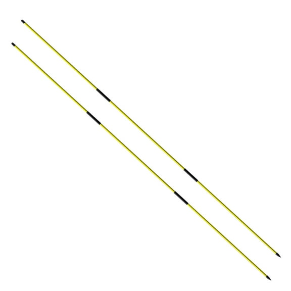 Qilidiba Golf Alignment Sticks Training Aid 2 Pack,3-Section 48 inch Golf Swing Trainers Foldable Practice Rods Aiming Sticks