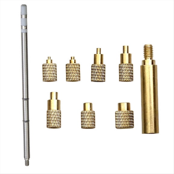 Qilidiba Heat Insert Nut Iron Tip T12 Soldering Iron Tip Insert Internal Thread Tip M2-M8 Brass Hot Nut Insertion Kit