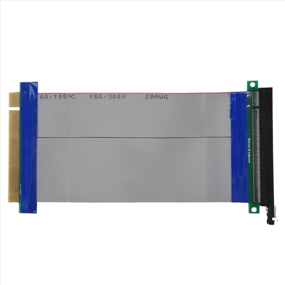Qilidiba PCI-E Express 16X Riser Card Extender Extension Cable Ribbon Flex