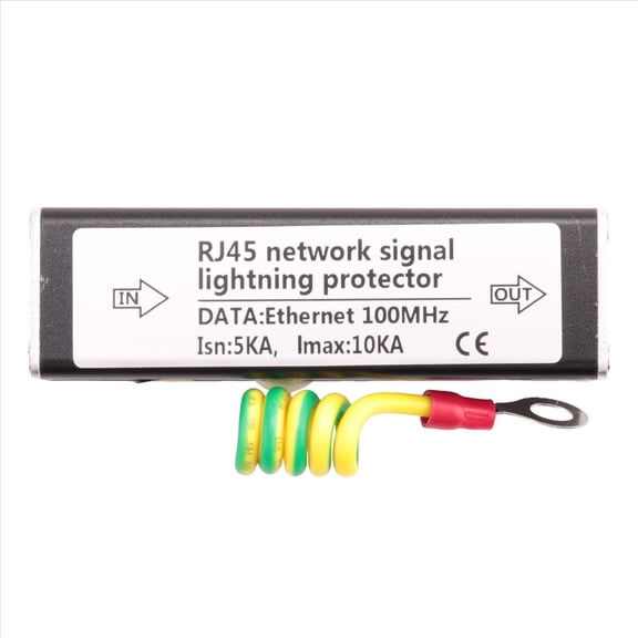 Qilidiba RJ45 Plug Ethernet Network Surge Protector Thunder Arrester 100MHz