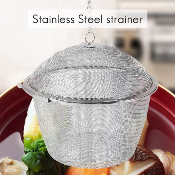 Qilidiba Twist Lock Mesh Extra Large Stainless Steel Twist Lock Mesh Tea Ball Tea Infuser With Hook Chain