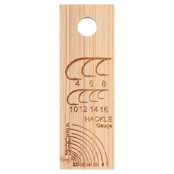 Qilidiba Wooden Ruler Fishing Gauge Compact Fish Hook Measuring Contrast Ruler Fish Fly Tying Tool