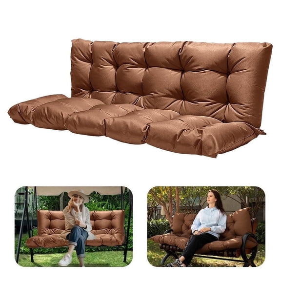 Qilloway 60" x 40" Outdoor Porch Swing with Backrest, Waterproof
