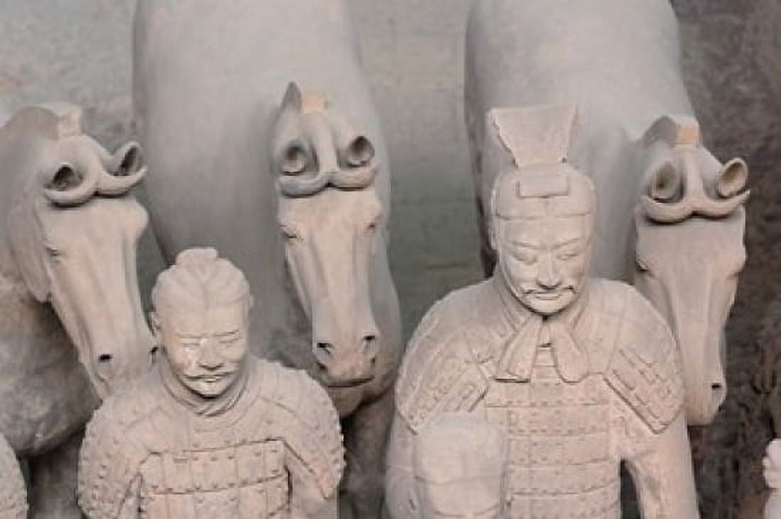 Qin Terra Cotta Horses Xian China Canvas Art - Adam Jones DanitaDelimont (24 x 15)