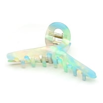 QinGoo Large Cross Hair Claw Clip for Women Strong Hold Thick Long Hair Accessory 1 Count, 4.1 Inch, Aurora Green