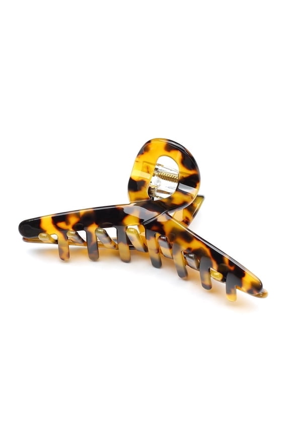 Large Cross Hair Claw Clip for Women Strong Hold Thick Long Hair Accessory 1 Count, 4.1 Inch, Dark Tortoise