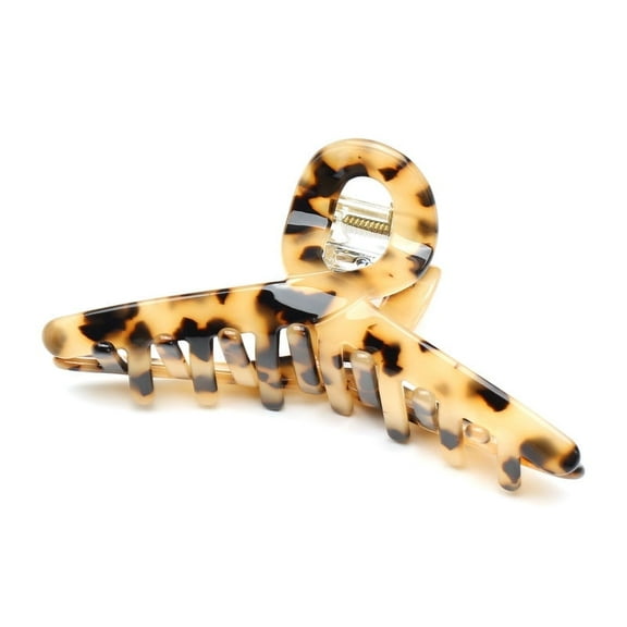 QinGoo Large Cross Hair Claw Clip for Women Strong Hold Thick Long Hair Accessory 1 Count, 4.1 Inch, Tortoise