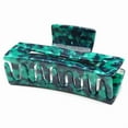 thumbnail image 1 of QinGoo Large Rectangle Hair Claw Clip for Thick Hair Strong Hold Women Hair Accessory 1 Count, 4.1 inch, Green, 1 of 5