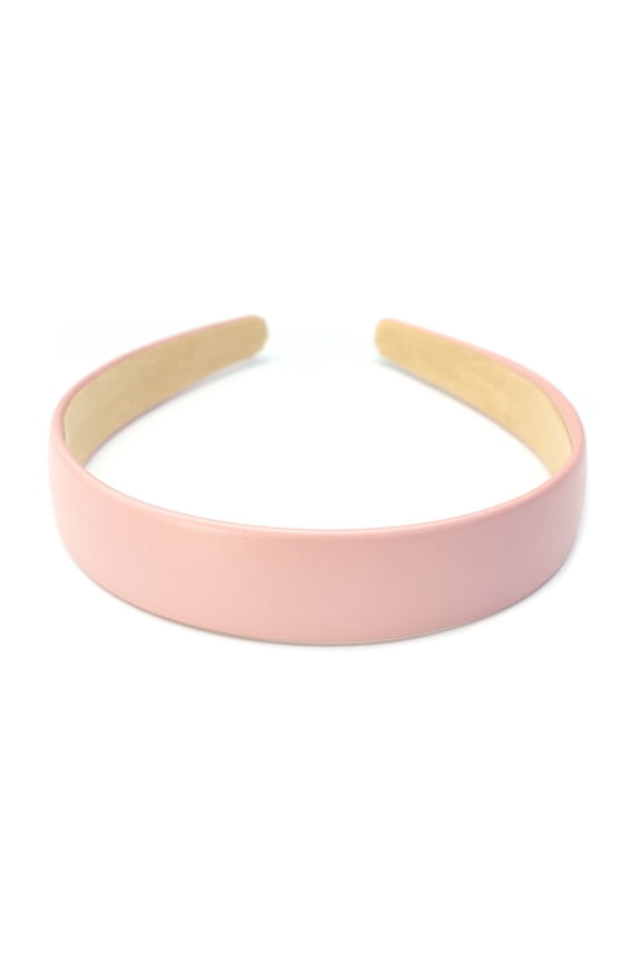 Leather Headband Thin Hairband Lady Hair Accessory 1 Count, Pink