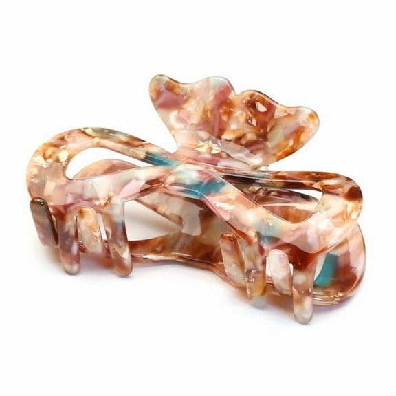 QinGoo Medium Hair Claw Clip for Women Non-Slip Thick Hair Accessory, 1 Count, 3.5 Inch, Multicolor