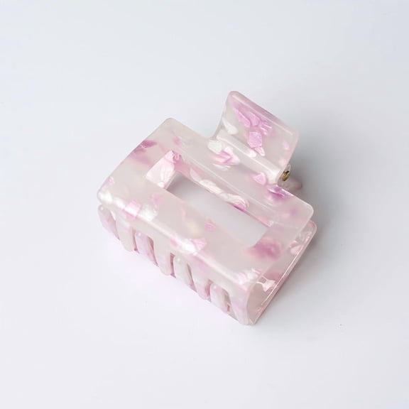 QinGoo Medium Square Hair Claw Clip for Women Non-Slip Thick Hair Accessory 1 Count, 2 Inch, Pink