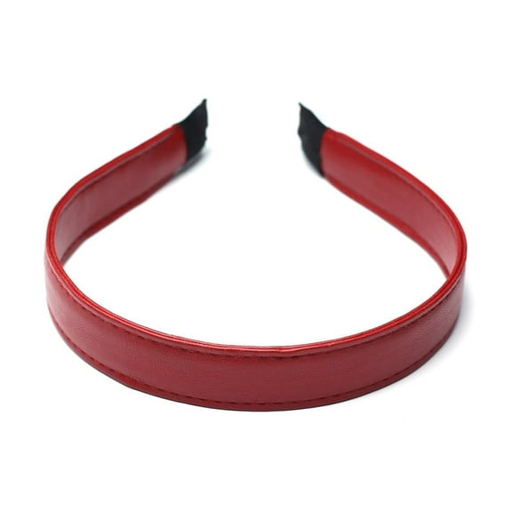QinGoo Leather Headband for Women Thin Hairband Comfortable Hair Accessory 1 Count, Red
