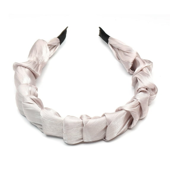 QinGoo Satin Headband for Women Comfortable Hairband Adult Hair Accessory, 1 Count, Grey