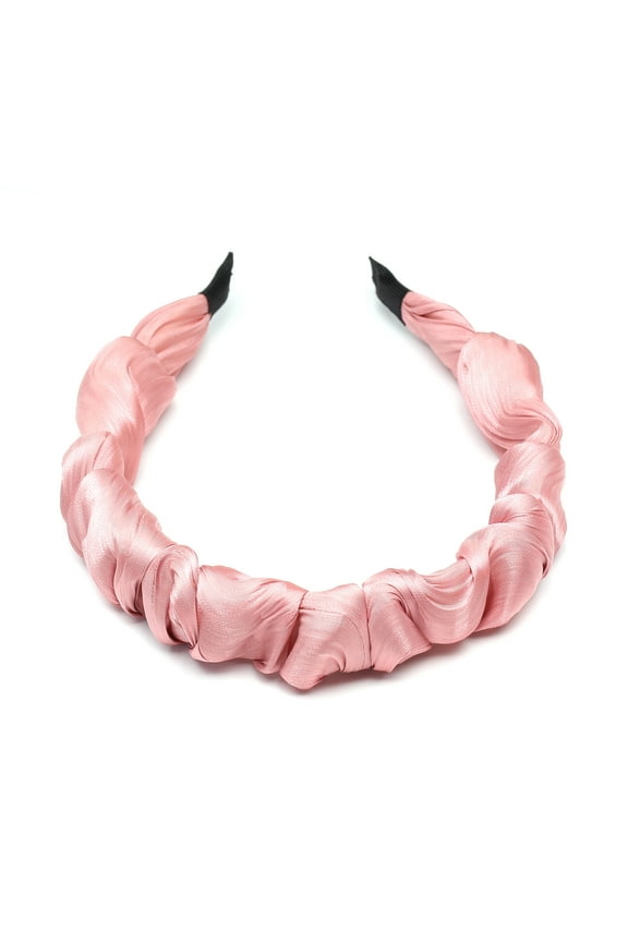 Satin Headband for Women Comfortable Hairband Adult Hair Accessory, 1 Count, Pale Pink