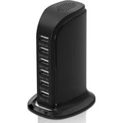 QinYing 6-Port USB Wall Charger Desktop Charging Station Quick Charge 2.1,Compatible with Compatible for Phones,Tablets Smartphones and More(Black)