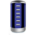 thumbnail image 1 of QinYing Universal USB Charger 6-Port Desktop USB Charging Station Compatible for All iPad iPhon,Blue, 1 of 7