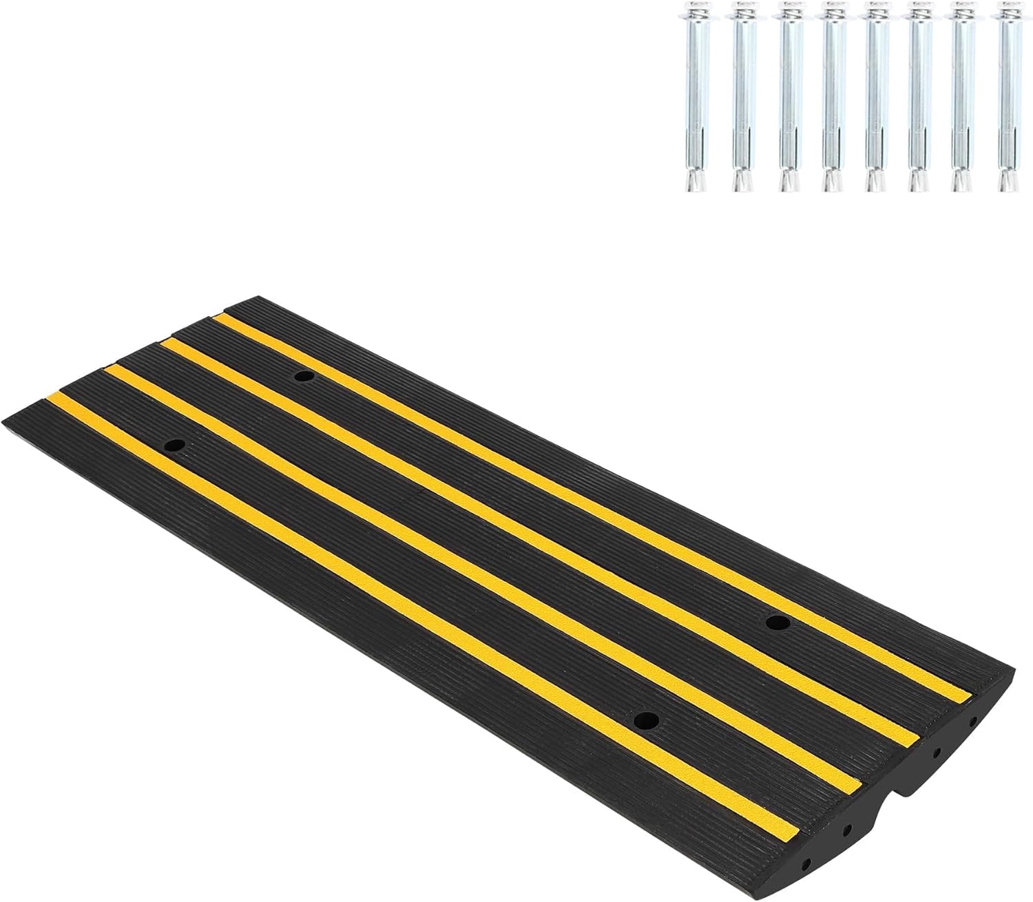 QinaQin 1 PC 48Inch Rubber Curb Ramp,Heavy Duty Car Driveway Ramp,Low ...