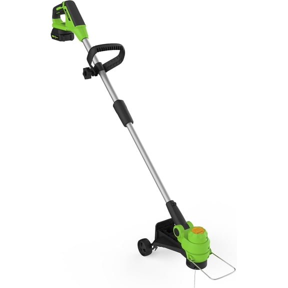 QinaQin 12-inch Electric String Trimmer Cordless,20V Lawn Mover Lawn Tool with Charger,Powered Grass Trimmer with 8 pcs Spool Line,Green