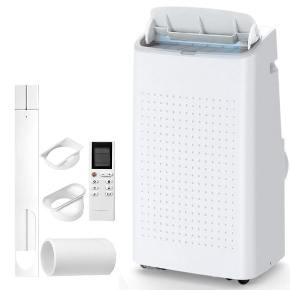 QinaQin 14000 BTU Portable Air Conditioner - 3-in-1 Cooling, Dehumidifier & Fan for Rooms Up to 750 Sq.Ft | Energy Efficient, Remote Control, 24-Hour Timer | Home & Office Use