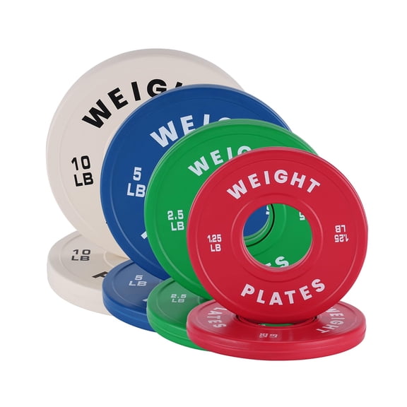 QinaQin 2-Inch Rubber-Coated Weight Plates for Strength Training, Suitable for Gym and Home Workouts