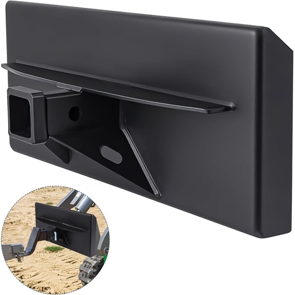 QinaQin 2 in Receiver Hitch,Mini Skid Steer Receiver Hitch Mount Plate 1/4 in Thick,Compatible with Toro Dingo Quick Tach for Lightweight Towing,Black